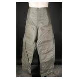 E. German NVA Grey Rubberized Waterproof Trousers