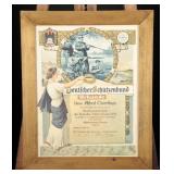 1933 German Deutscher Schützenbund Certificate