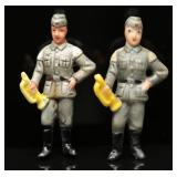 1940s German Soldier Buglers Celluloid Brooches