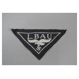 WWII German Luftwaffe L.BAU Cloth Patch Post War