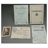 German WWI Veteran and SA Member Document Set