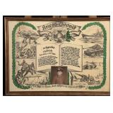 WWII German Wehrmacht Framed Kriegs-Chronik Print