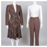 Vtg 70s "The Strawberry Plant" Wool Tweed Suit S