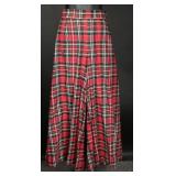 Vintage 70s Royal Stewart Plaid Wool Palazzo