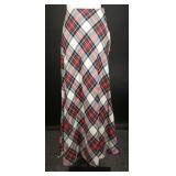 Vtg 70s Crazy Horse Wool Tartan Plaid Maxi Skirt