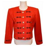 Vtg 80s BMW Designs Red Wool Southwestern Jacket