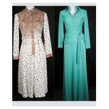 Vintage 70s Hal Ferman Poly-blend Skirt Sets, (2)