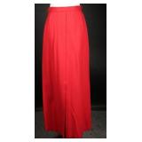 Vintage 70s Century of Boston Red Wool Maxi Skirt