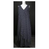 Y2K Jessica London Polka Dot Chiffon Maxi Dress