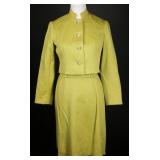 Vintage 60s Lanz Original Wool Chartreuse Suit