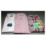 Three Vintage NOS Mens Casual and Dress Shirts