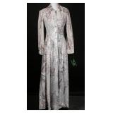 70s Unworn Nancy Greer Metallic Lamï¿½ Maxi Dress