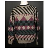 Vintage 80s Tosani Geometric Wool Blend Sweater