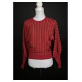 Vintage 80s Irka Striped 100% Silk Knit Sweater