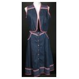 Vintage 1970s Jessicaï¿½s Gunnies 2pc Denim Set - S