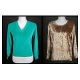 Vintage Velour & Crushed Velvet Womens Tops