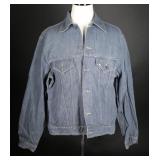 Vtg 70s Golden Horse Cotton Denim Trucker Jacket