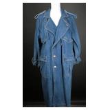 1980s Avon Fashions Vintage Denim Trench Coat
