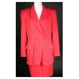 Kasper for A.S.L. Womenï¿½s Red Skirt Suit Set