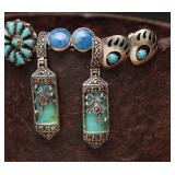 Southwestern 925 Silver Turquoise Earrings