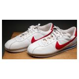 Nike Leather Cortez White Red Sneakers Size 11