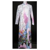 Vtg 70s Christian Dior Chinoiserie Lounge Dress-S