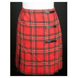 Vintage 60s Young Pendleton Wool Plaid Kilt Skirt