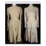 Pair of Vintage 70s Frill Cottage-core Dress Sets