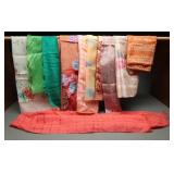 Assorted Vintage Silk and Cotton Scarves Group