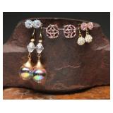 Crystal and Rhinestone Stud and Hanging Earrings