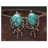Native American Sterling Silver Turquoise, 12.23g
