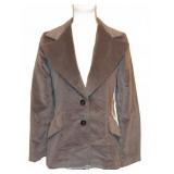 Vintage 70s Pantique Gray Velvet Wide-Lapel
