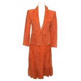 Vintage Montgomery Ward Rust Suede 2-Piece Outfit