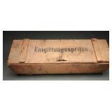 German WWII Entgiftungsspritze Wooden Box