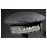 WWIIï¿½Korean War U.S. Navy Enlisted Blue Flat Hat