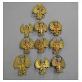 Spanish Carlist Requetï¿½ Brass Insignias (10)