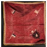 1915 WWI German Embroidered Souvenir Table Cover