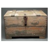 WWII German Military Wooden Field Chest Trunk