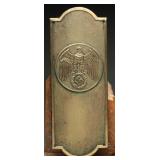 WWII German Brass Architectural Door Push Plate