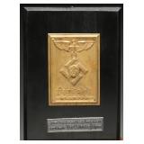 German Reich Labor Service Commemorative Plaque