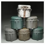 German WWII & Post-War Aluminum Mess Kits (6)