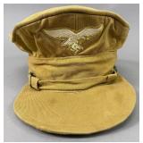 German WWII Style Afrika Korps Tropical Visor Cap