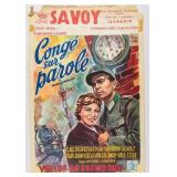 1956 Belgian Movie Poster "Congï¿½ Sur Parole"