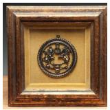 Bronze Lion and Unicorn Royal Arms Medallion Fr.