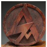 WWII SA Sturmabteilung Hand-Carved Wooden Plaque