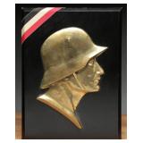 Georg Brenner Cast Brass German Soldier Relief