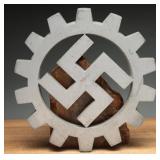 German Labor Front Cast Aluminum Wall Insignia