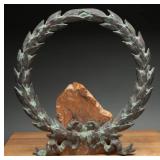 Cast Bronze Oak Leaf Wreath Frame Surround