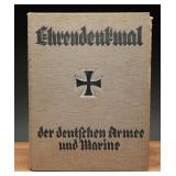 Ehrendenkmal German Army & Navy Book, 1930s
