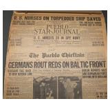 1941-1943 Pueblo War Headlines Newspaper Archive